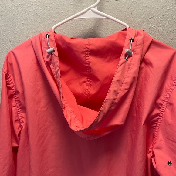 Charles River Apparel XS Coral Lightweight Pullover Windbreaker Jacket  Hood - Picture 9 of 13